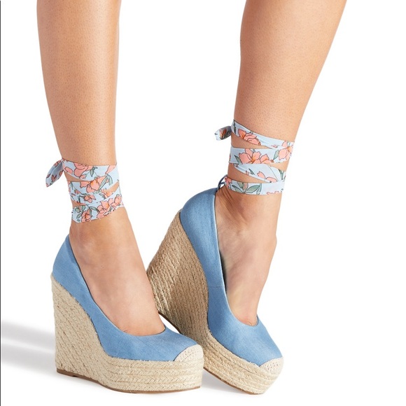 SHOEDAZZLE Keilani Platform Espadrille Wedge SZ 9.5 - Picture 4 of 4